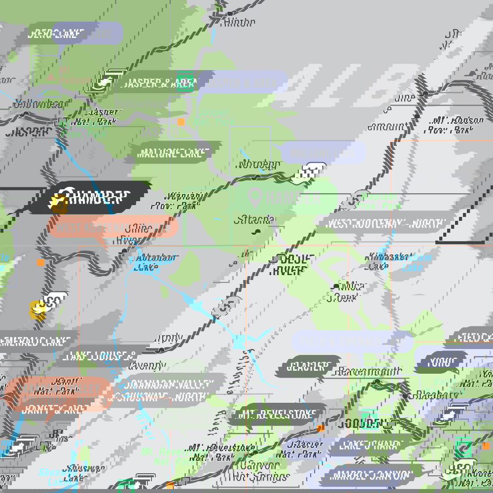 Hamber Provincial Park BC - Park Map