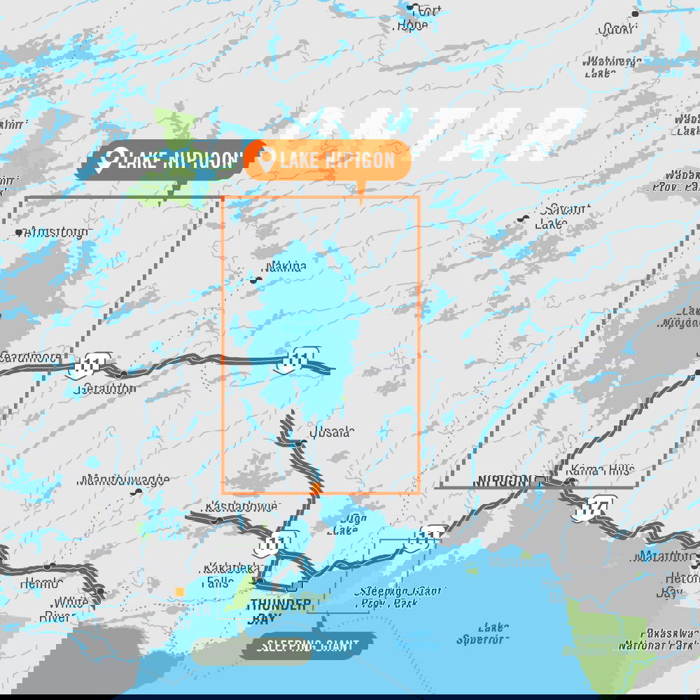 Lake Nipigon Ontario - Destination Map