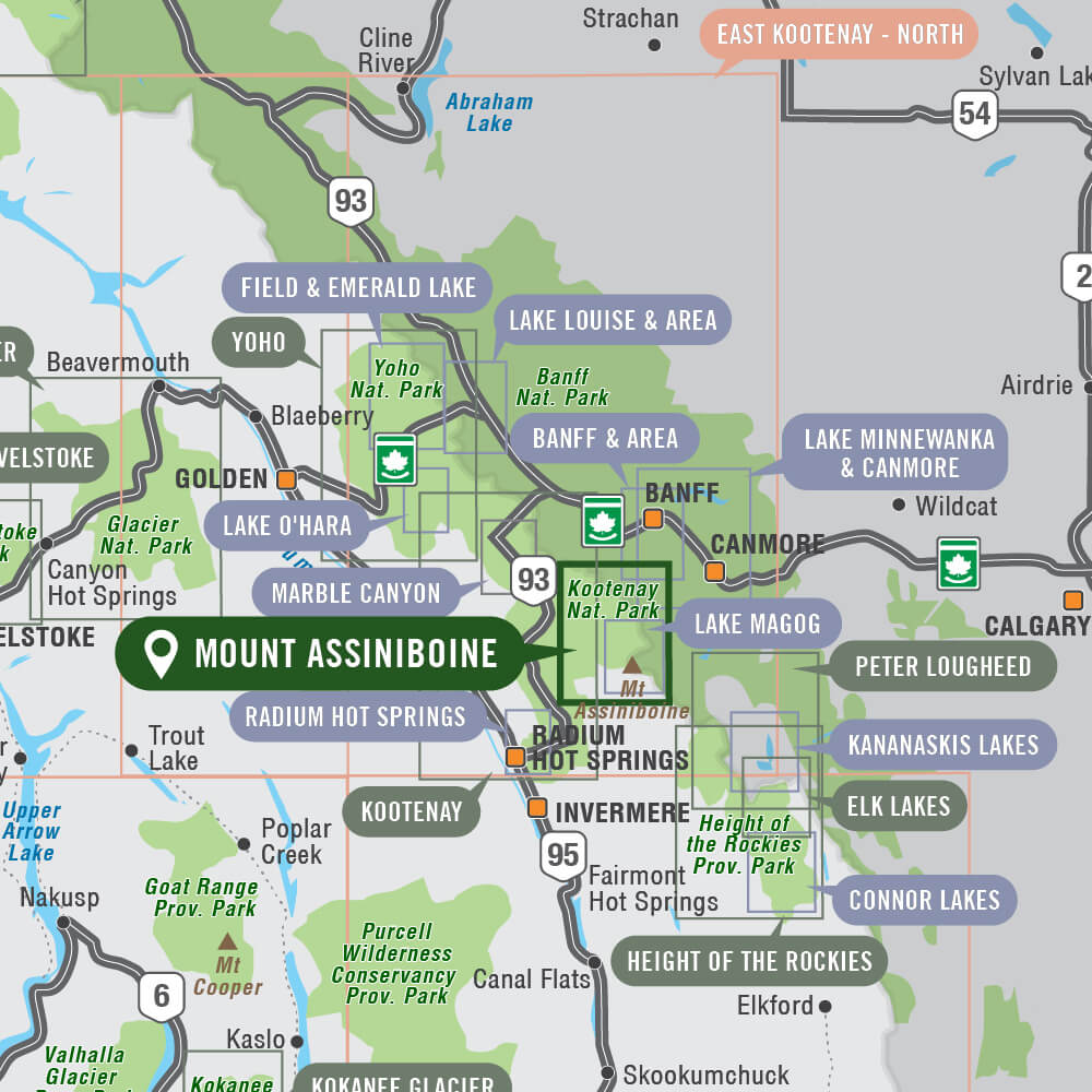 Mount Assiniboine Provincial Park BC - Park Map