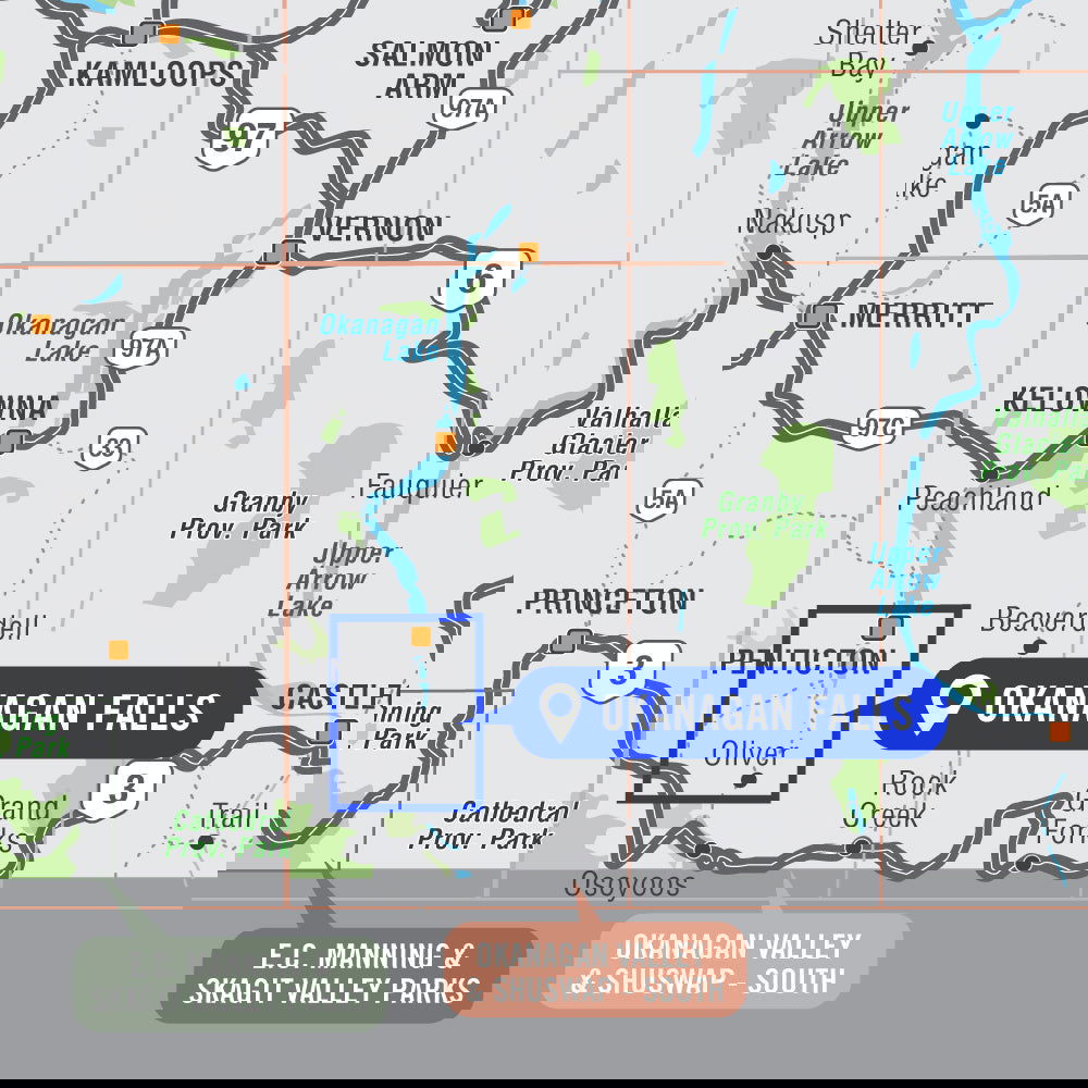 Okanagan Falls BC - Destination Map
