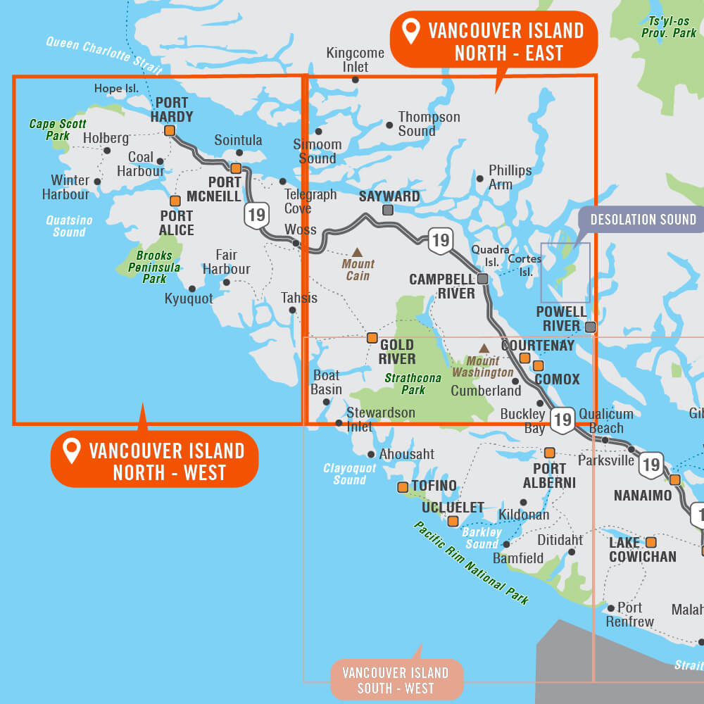 Vancouver Island North BC - Recreation Map