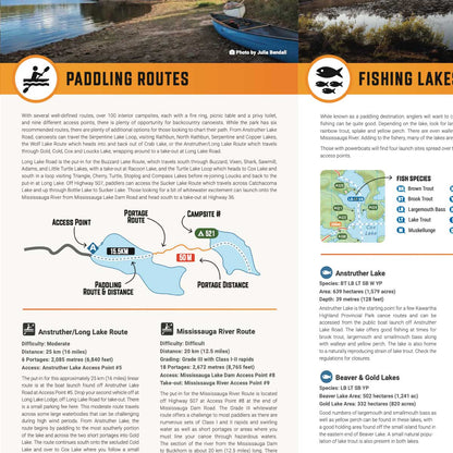 Kawartha Highlands Provincial Park Ontario - Park Map