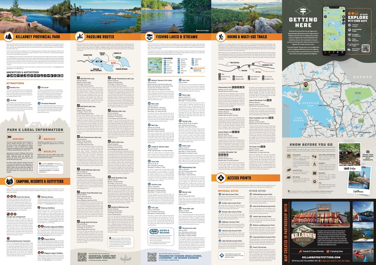 Killarney Provincial Park Ontario - Park Map
