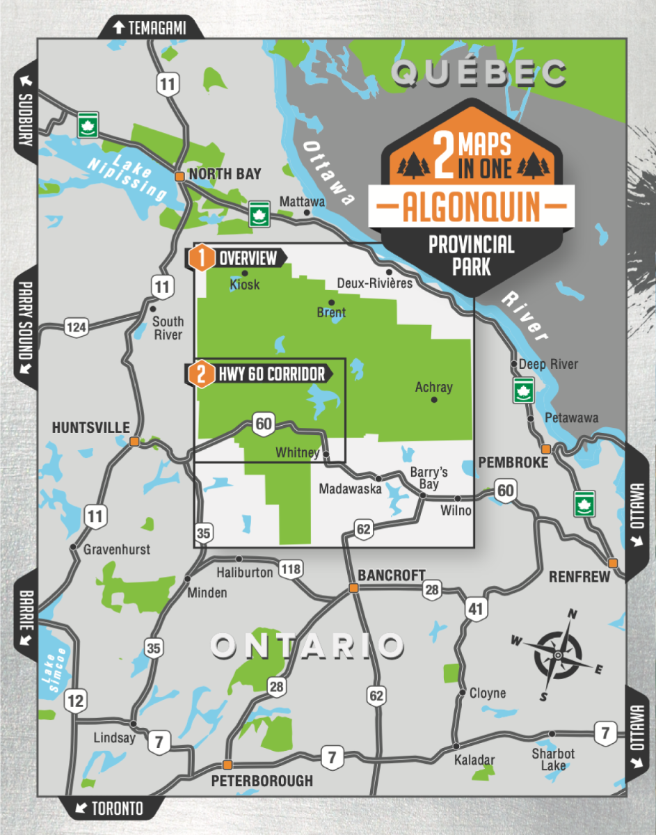Algonquin Provincial Park Ontario - Recreation Map