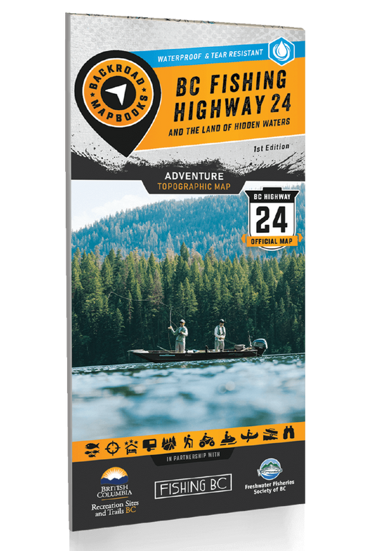 BC Fishing Highway 24 and The Land of Hidden Waters - Recreation Map
