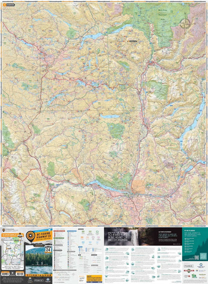 BC Fishing Highway 24 and The Land of Hidden Waters - Recreation Map