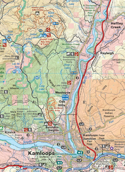 BC Fishing Highway 24 and The Land of Hidden Waters - Recreation Map