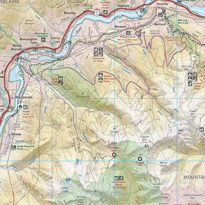 Bonnington Range BC - Destination Map