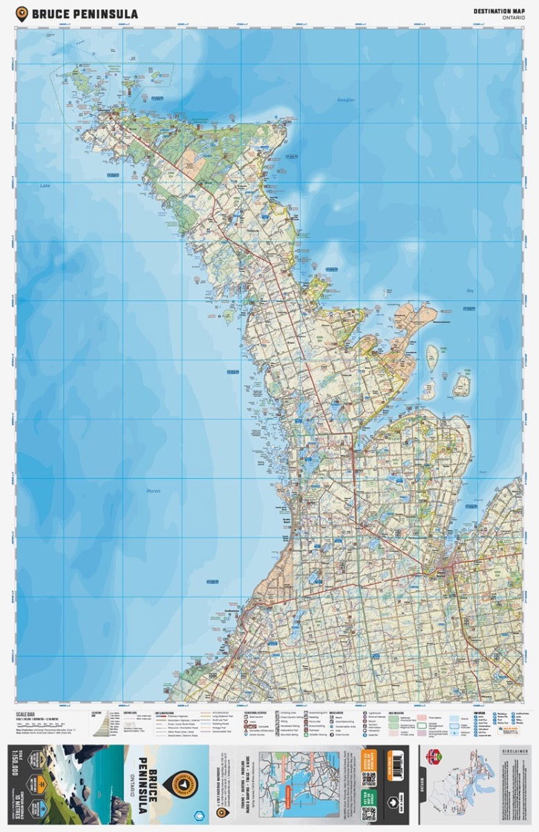 Bruce Peninsula Ontario - Destination Map