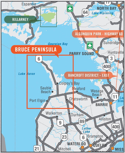 Bruce Peninsula Ontario - Destination Map
