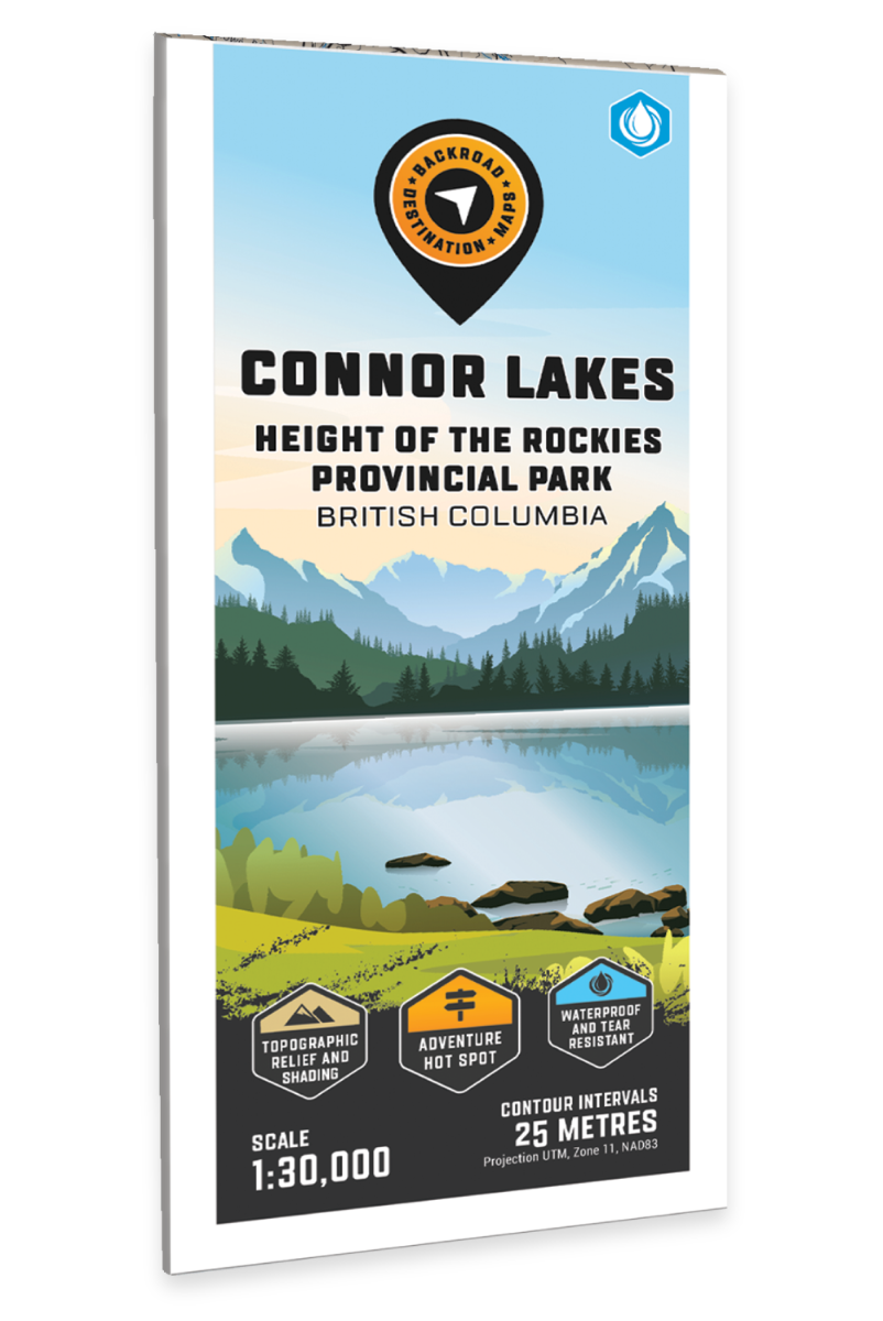 Connor Lakes (Height of the Rockies Provincial Park, BC) - Destination Map