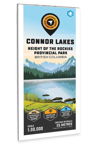 Connor Lakes (Height of the Rockies Provincial Park, BC) - Destination Map