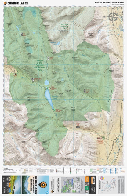 Connor Lakes (Height of the Rockies Provincial Park, BC) - Destination Map