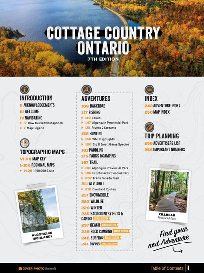 Cottage Country Ontario Backroad Mapbook