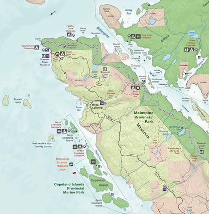Desolation Sound Provincial Park BC - Destination Map