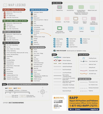 East Kootenay BC - Recreation Map