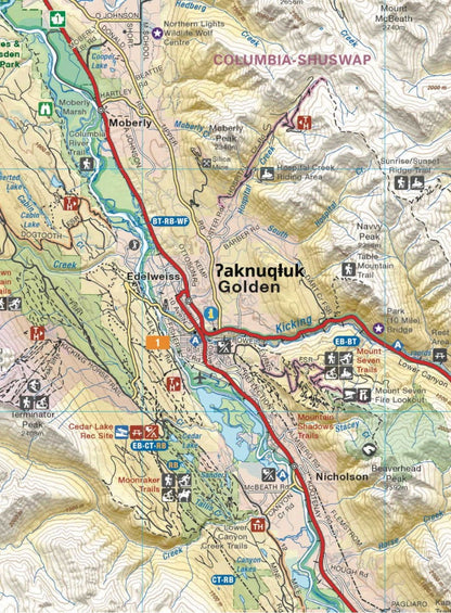 East Kootenay BC - Recreation Map