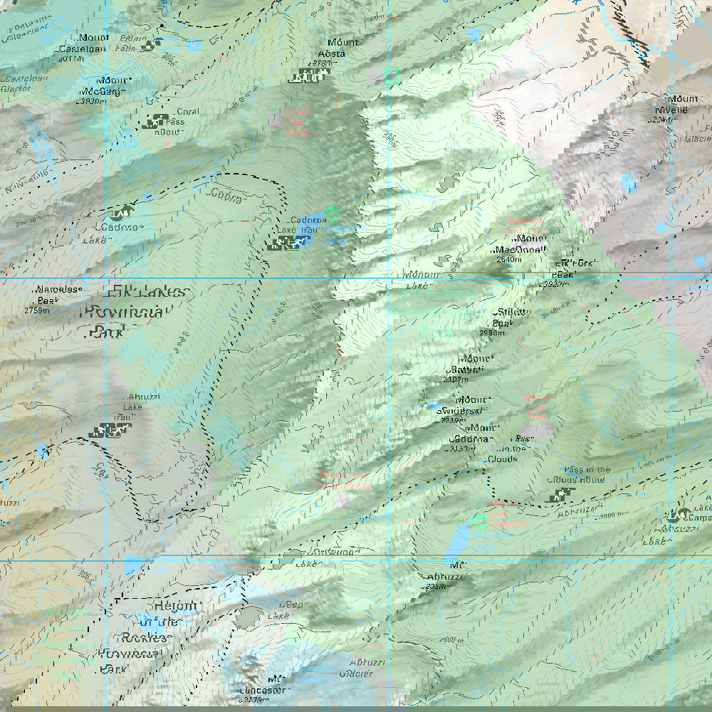 Elk Lakes Provincial Park BC - Park Map