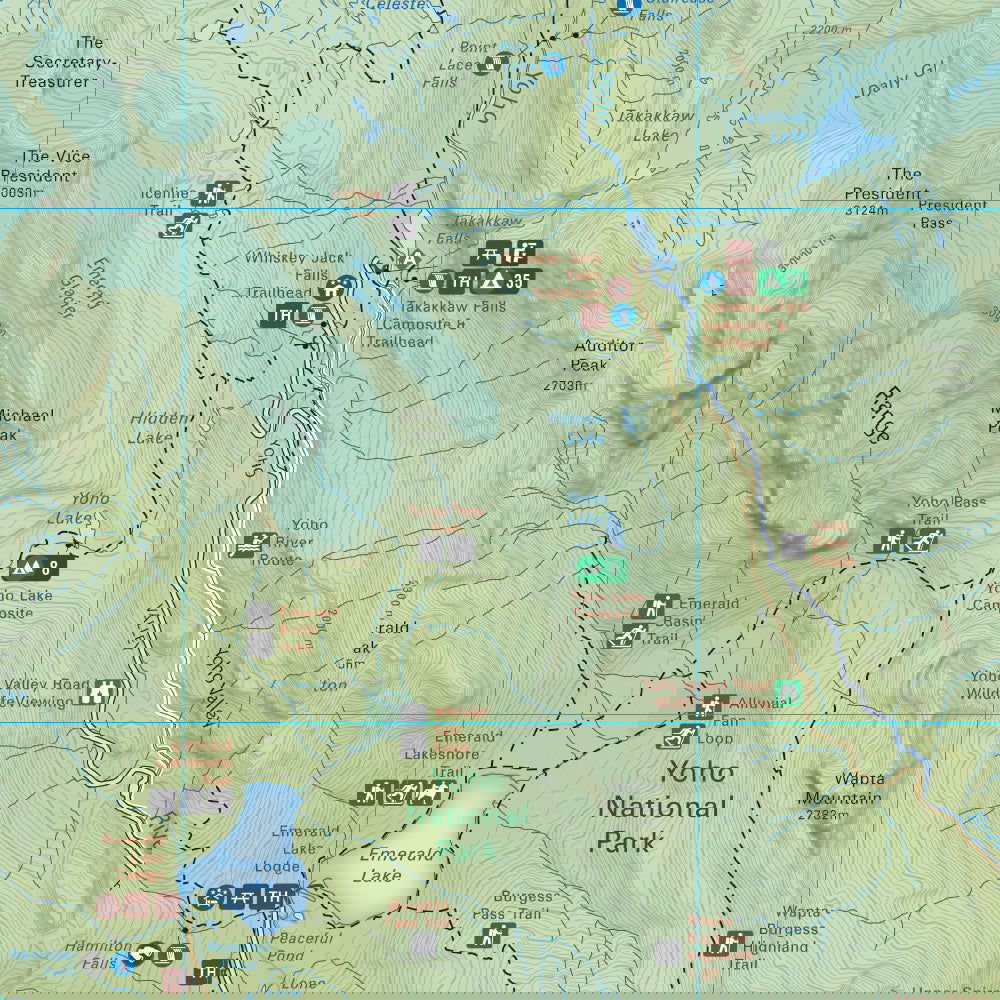 Field & Emerald Lake (Yoho National Park, BC) - Destination Map