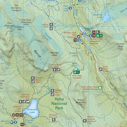 Field & Emerald Lake (Yoho National Park, BC) - Destination Map