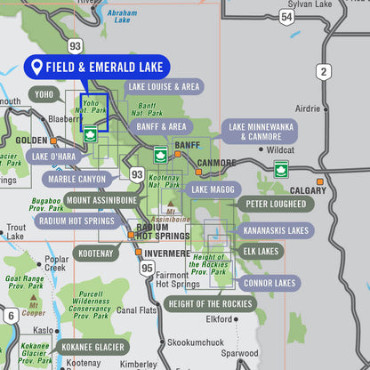 Field & Emerald Lake (Yoho National Park, BC) - Destination Map