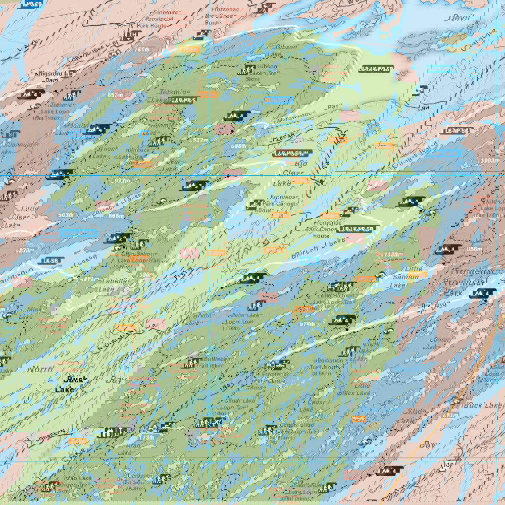 Frontenac Provincial Park Ontario - Park Map