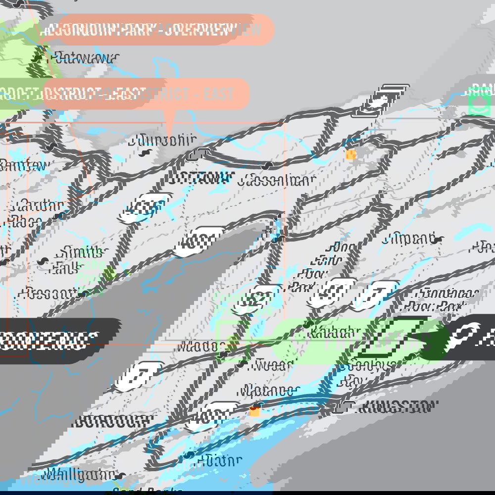 Frontenac Provincial Park Ontario - Park Map