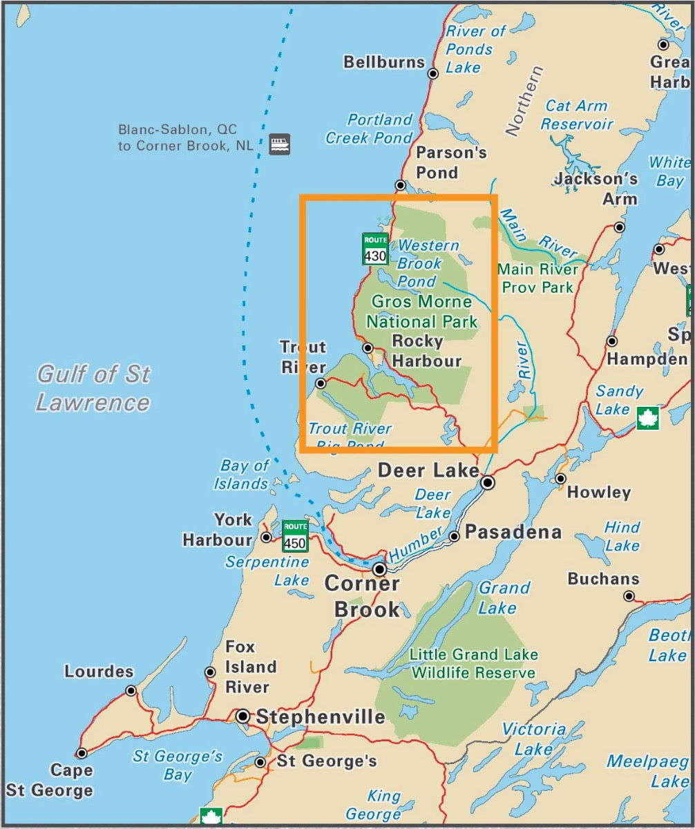 Gros Morne National Park Newfoundland - Park Map