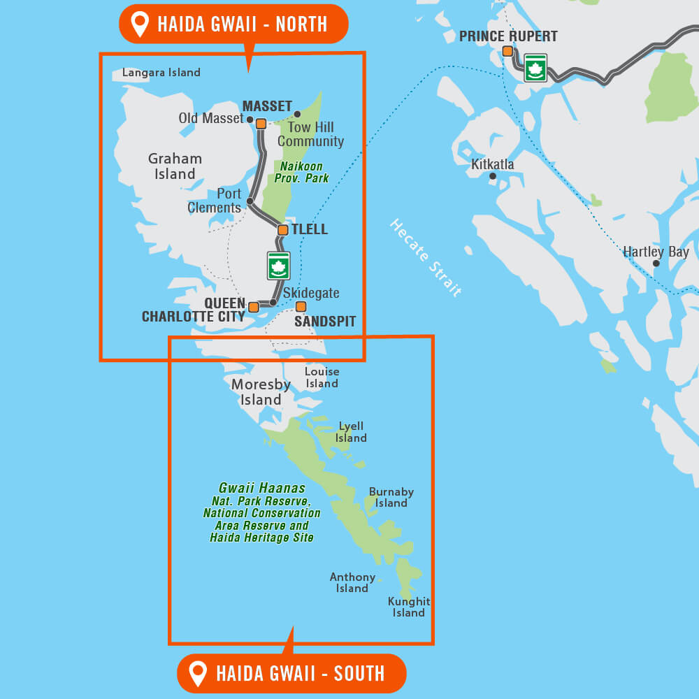 Haida Gwaii BC - Recreation Map