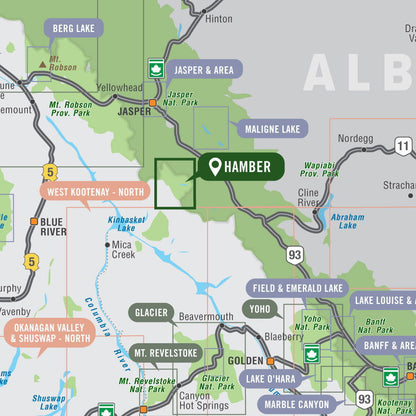 Hamber Provincial Park BC - Park Map