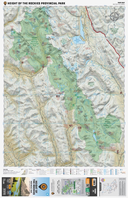 Height of the Rockies Provincial Park BC - Park Map