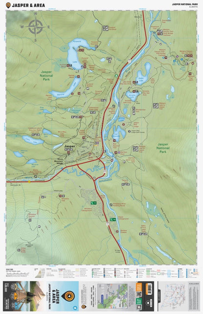 Jasper & Area (Jasper National Park Map, Alberta) - Destination Map
