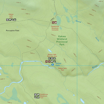 Kakwa Falls (Kakwa Wildland Provincial Park, Alberta) - Destination Map