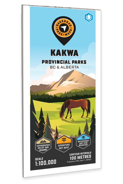 Kakwa Provincial Parks, Alberta & BC - Park Map