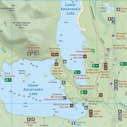 Kananaskis Lakes (Peter Lougheed Provincial Park, Alberta) - Destination Map