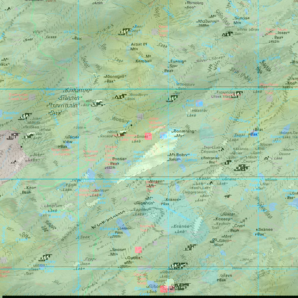 Kokanee Glacier Provincial Park BC - Park Map