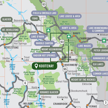 Kootenay National Park BC - Park Map