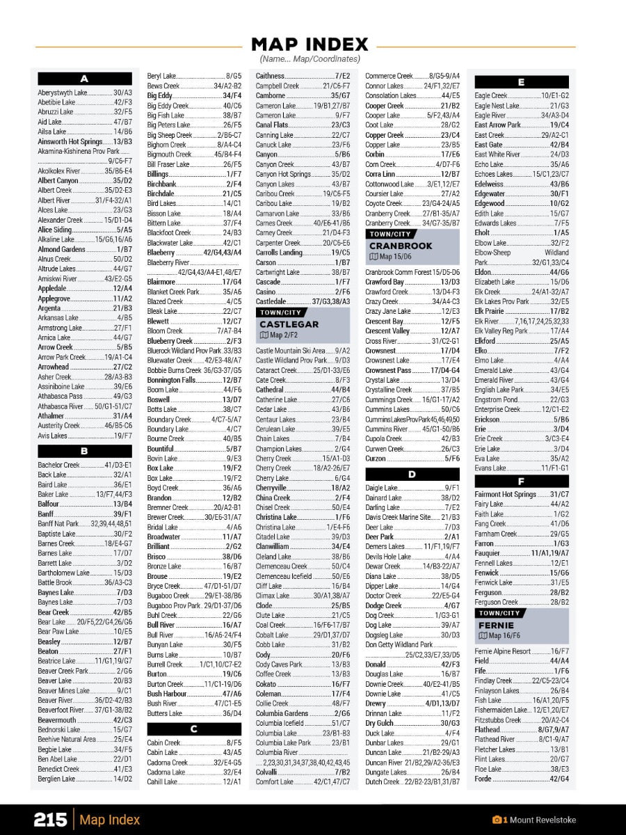 Kootenay Rockies BC Backroad Mapbook