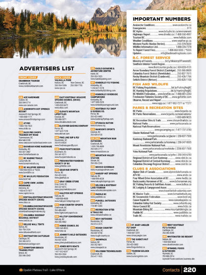 Kootenay Rockies BC Backroad Mapbook