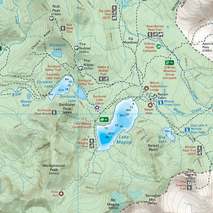 Lake Magog (Mount Assiniboine Provincial Park, BC) - Destination Map