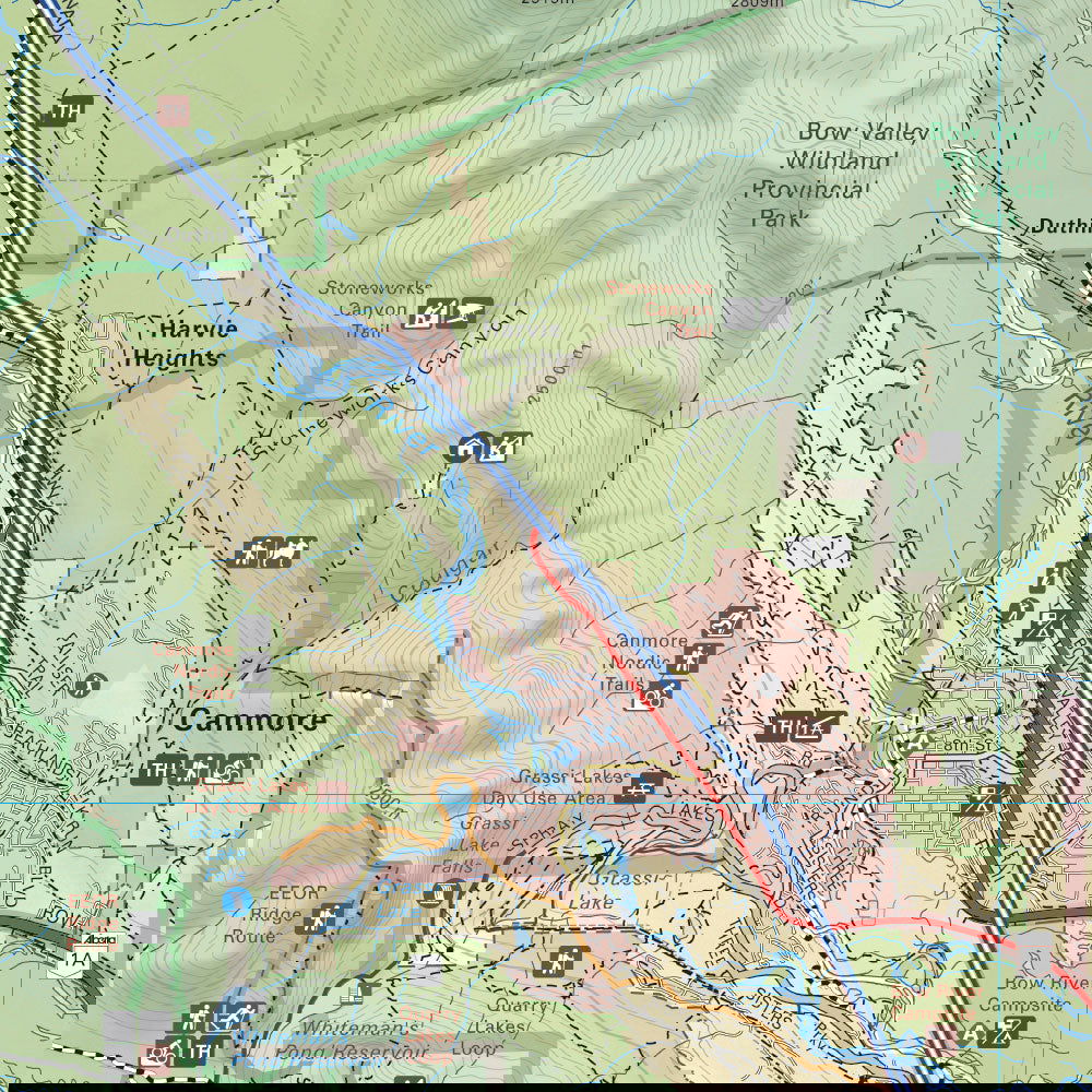 Lake Minnewanka & Canmore (Banff National Park Alberta) - Destination Map