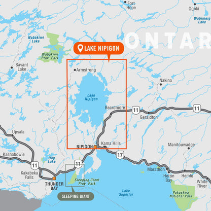 Lake Nipigon Ontario - Destination Map