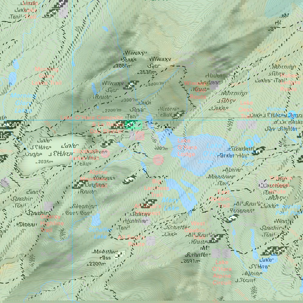 Lake O'Hara (Yoho National Park, BC) - Destination Map