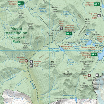 Mount Assiniboine Provincial Park BC - Park Map