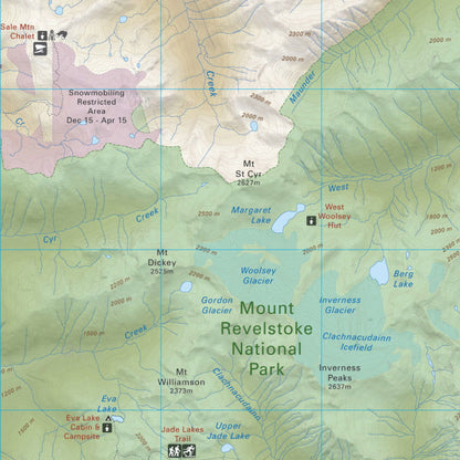 Mount Revelstoke National Park BC - Park Map