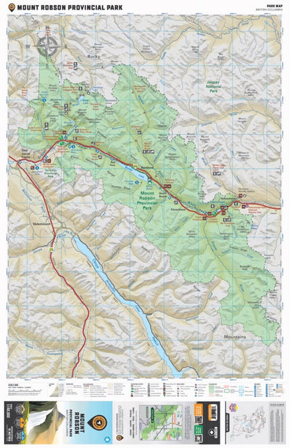 Mount Robson Provincial Map BC - Park Map