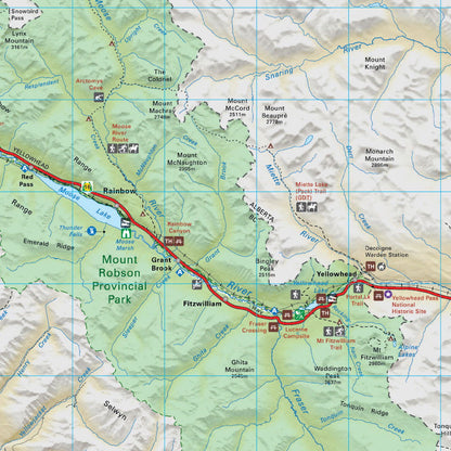 Mount Robson Provincial Map BC - Park Map