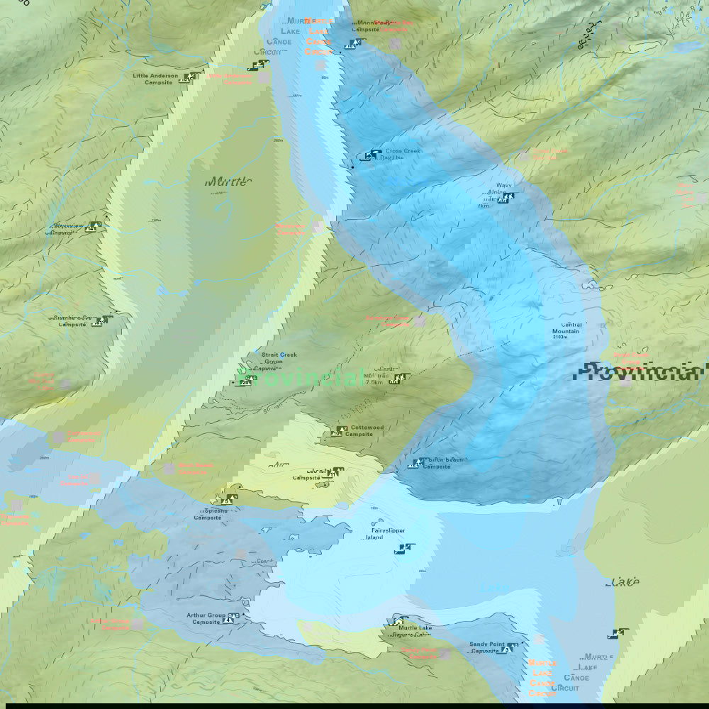 Murtle Lake (Wells Gray Provincial Park, BC) - Destination Map