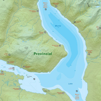 Murtle Lake (Wells Gray Provincial Park, BC) - Destination Map