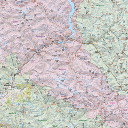 North Cascades, Okanogan Wenatchee, Washington State - Destination Map